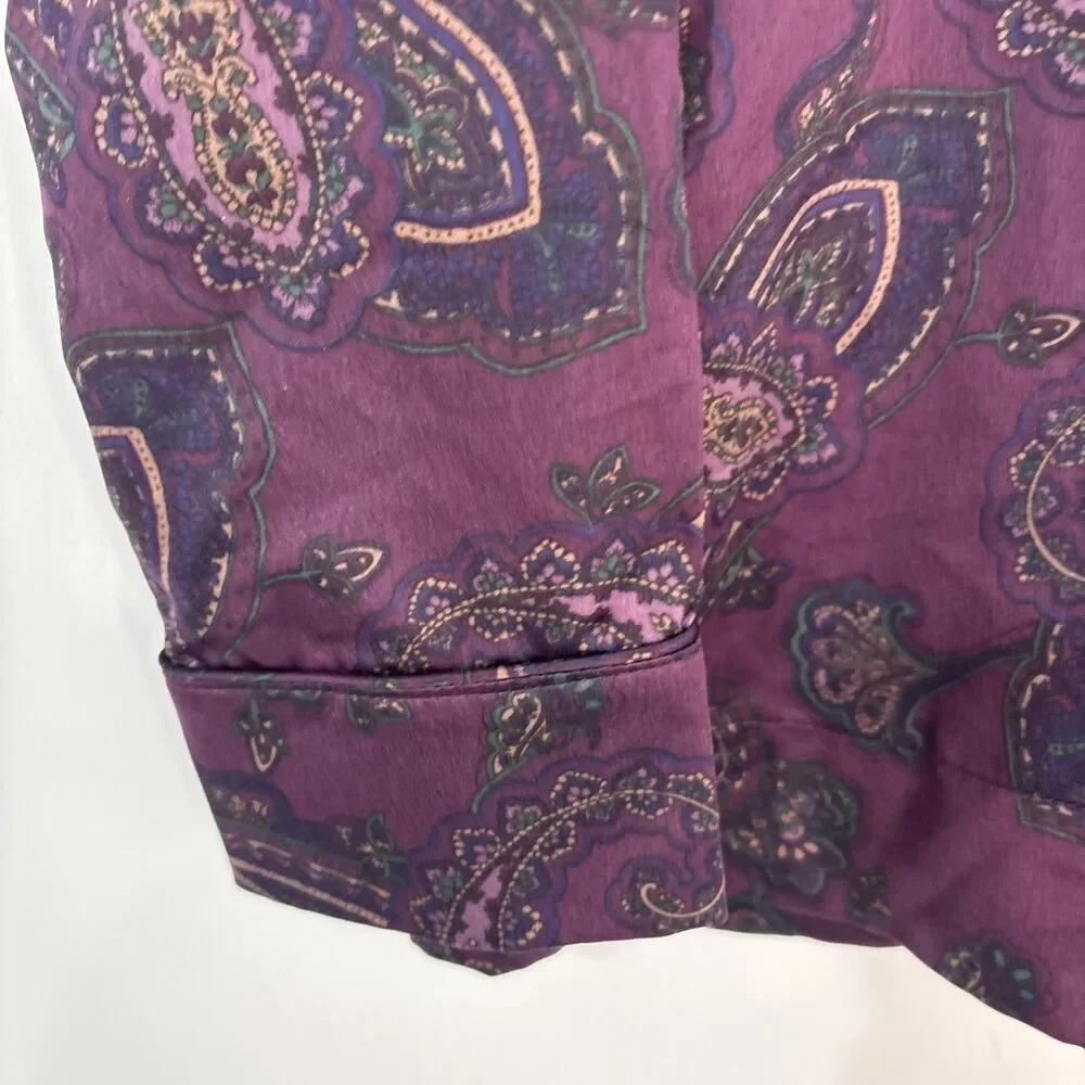 Lauren Ralph Lauren Sleepwear Women’s Small Embroidered‎ Pocket Pajama Top Shirt